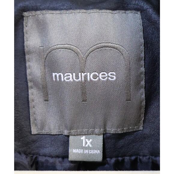 Maurices Jacket Women's Black Faux Leather Size 1x - Picture 4 of 5